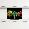 Groente - Splash - Zwart keuken achterwand 2 middel -3d