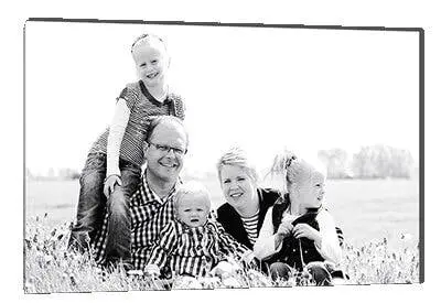 Gezinsfoto op aluminium