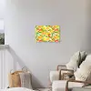 Kiwi - Sinasappel - Mango - Perzik Tuinposter op houten frame 2 cm dik klein 845 -sfeer1