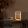 Zonsondergang - Klaprozen - Rood - Bloemen - Veld - Natuur Light Box met kabel (Tafellamp) klein -sfeer4