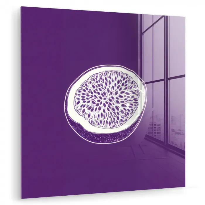 Passievrucht - Zaadjes - Paars - Minimalistisch plexiglas 5mm klein -zzzproduct_nieuw