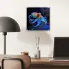 Octopus - Stippen - Blauw - Zee plexiglas 5mm klein -sfeer6