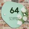 Witte tulpen - Modern Naambord Organisch middel -sfeer10