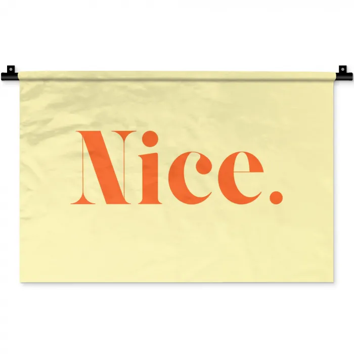 Nice - Oranje - Geel - Minimalistisch Wandkleed katoen klein -zz3d