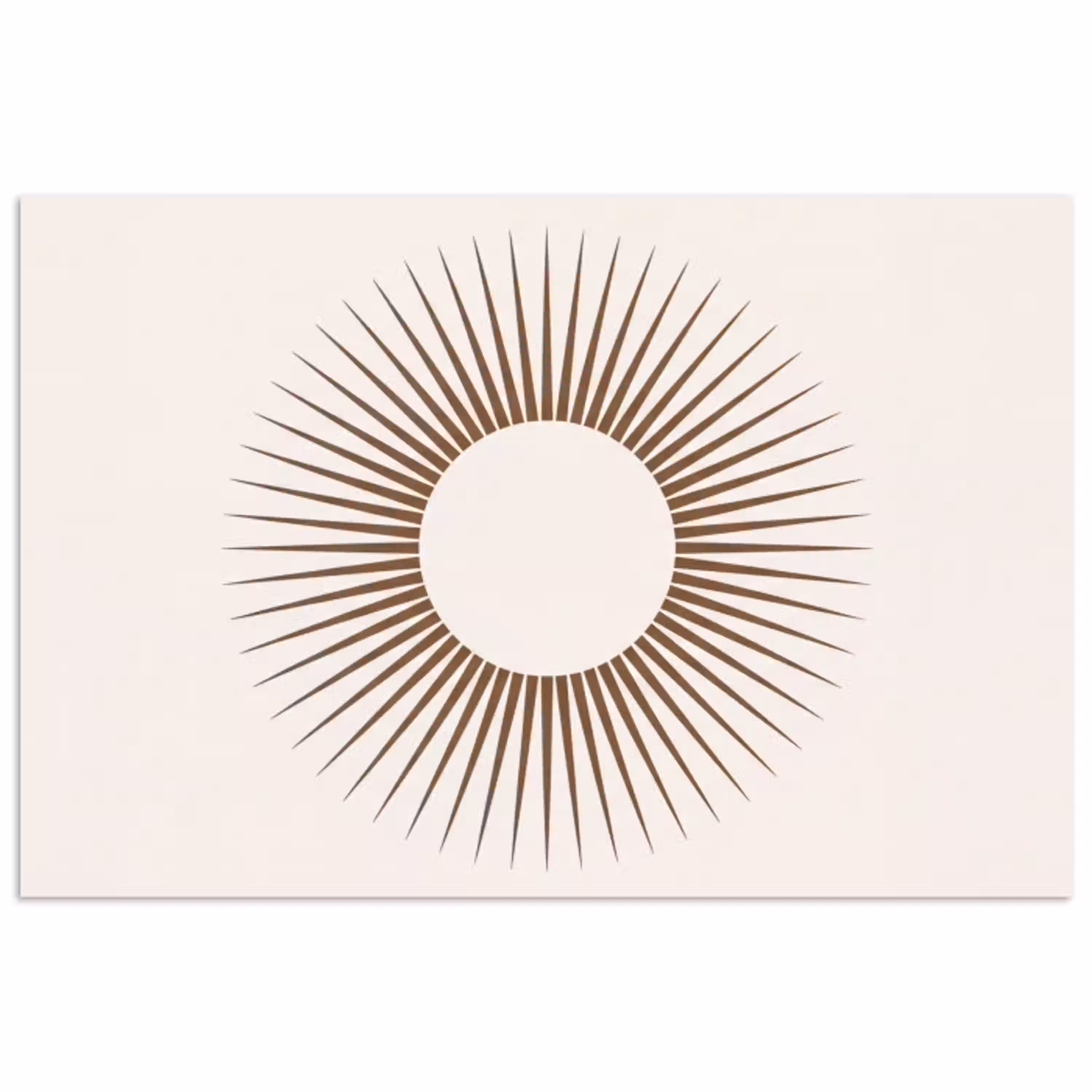 Abstract - Zon - Symbool - Modern - Beige poster papier klein -3d