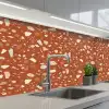 Terrazzo - Patroon - Klei keuken achterwand 2 middel 871 -3d_schuin