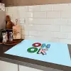Oh ok - Blauw - Kleurrijk Inductie beschermer vinyl 3mm klein -sfeer3