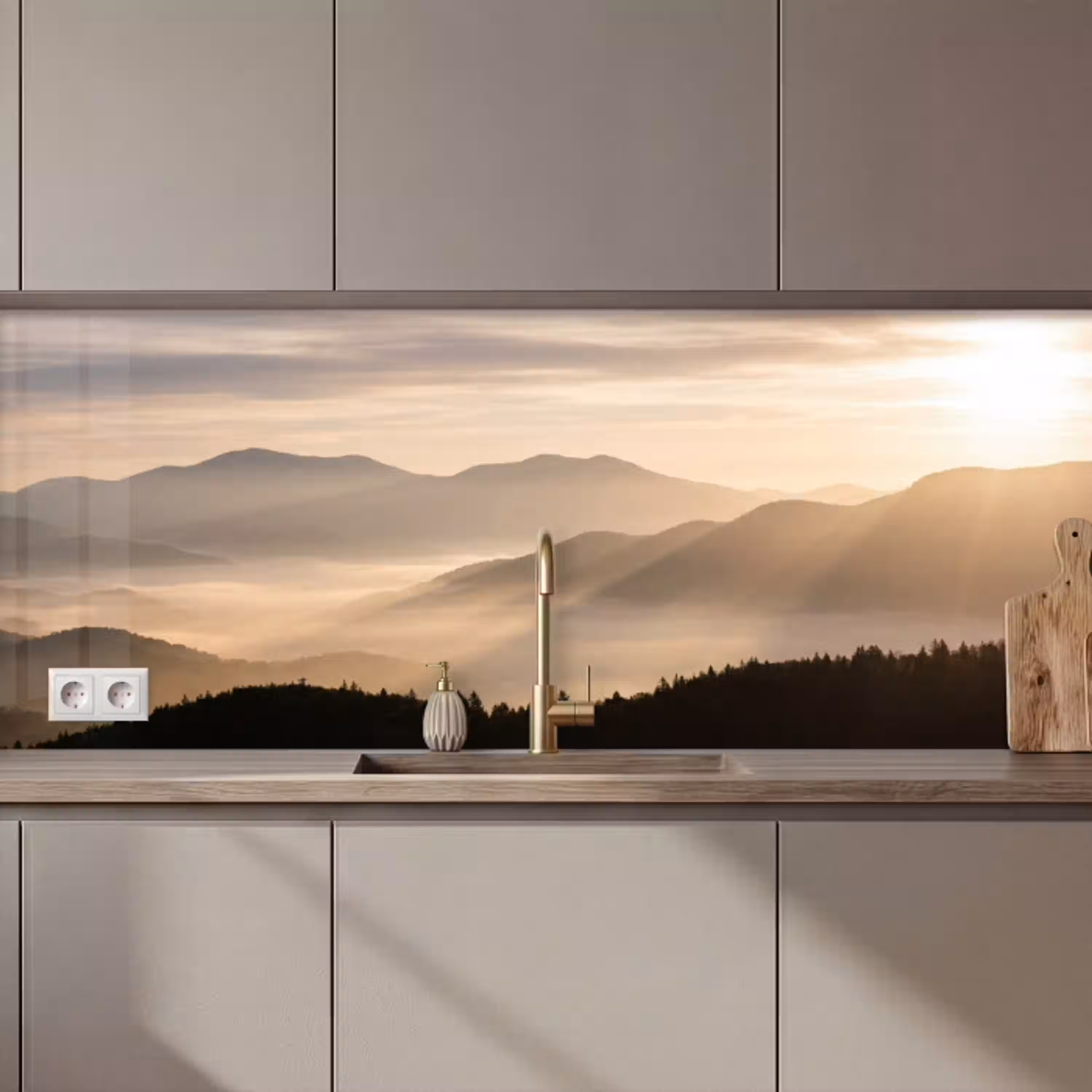 Bergen - Mist - Zonnestralen keuken achterwand 2 middel zz_3dshopping