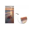 Schildpad - strand - Zonsondergang fotobehang vinyl groot -3d