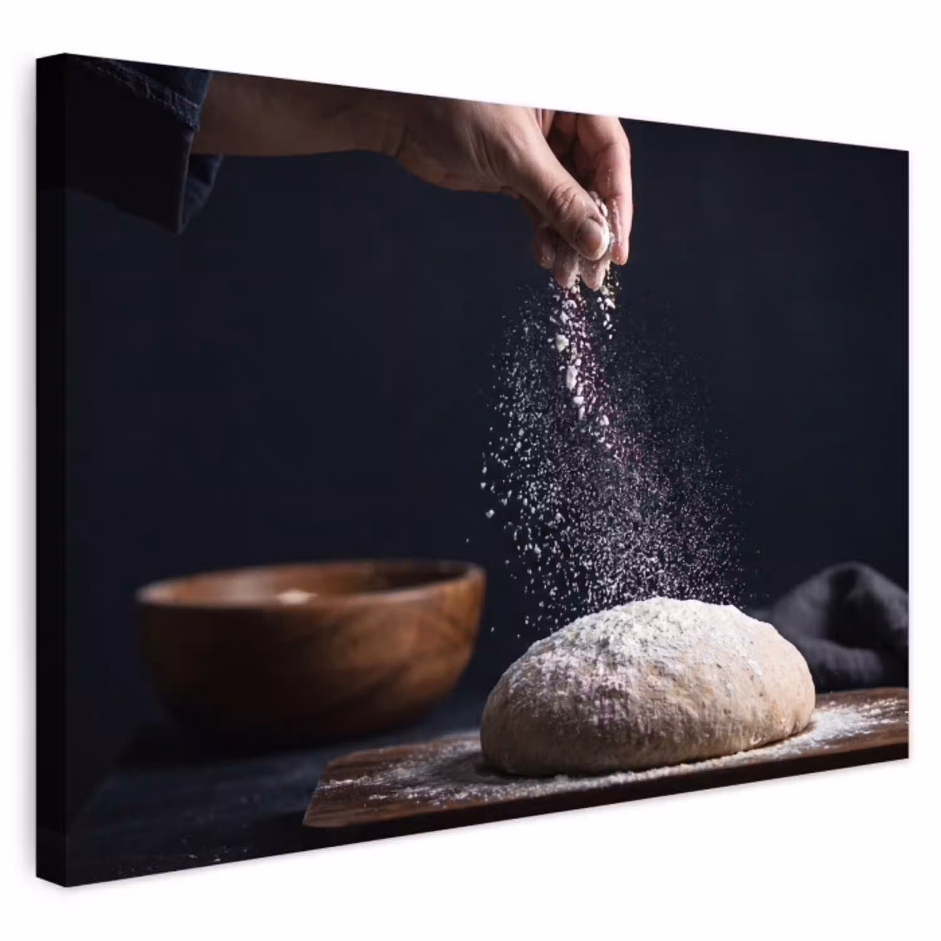 Deeg - Hand - Bakken Tuinposter op houten frame 2 cm dik klein -3d