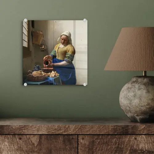 Het melkmeisje - Kunst - Oude meesters - Vermeer plexiglas 5mm klein -sfeer3