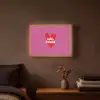Girl power - Hart - Roze - Rood Light Box met batterij (Wandlamp) middel -sfeer4