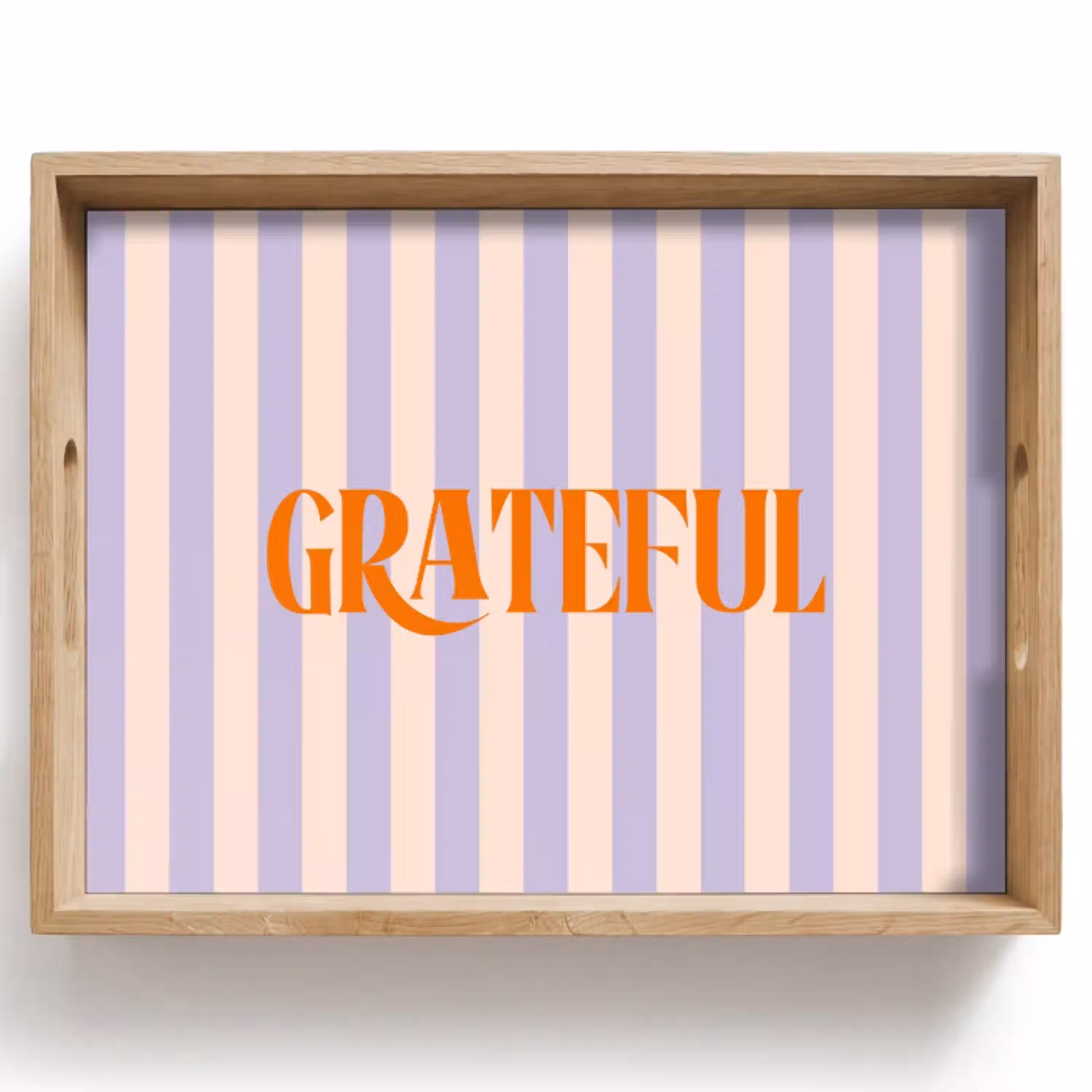 Lila - Oranje - Strepen - Grateful Dienblad Rechthoek middel -z3d_shopping