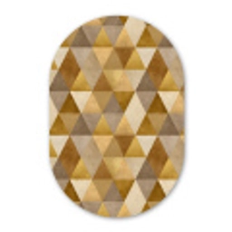 Geometrisch - Driehoek - Goud Wandcirkel Ovaal Aluminium middel 839 -3d