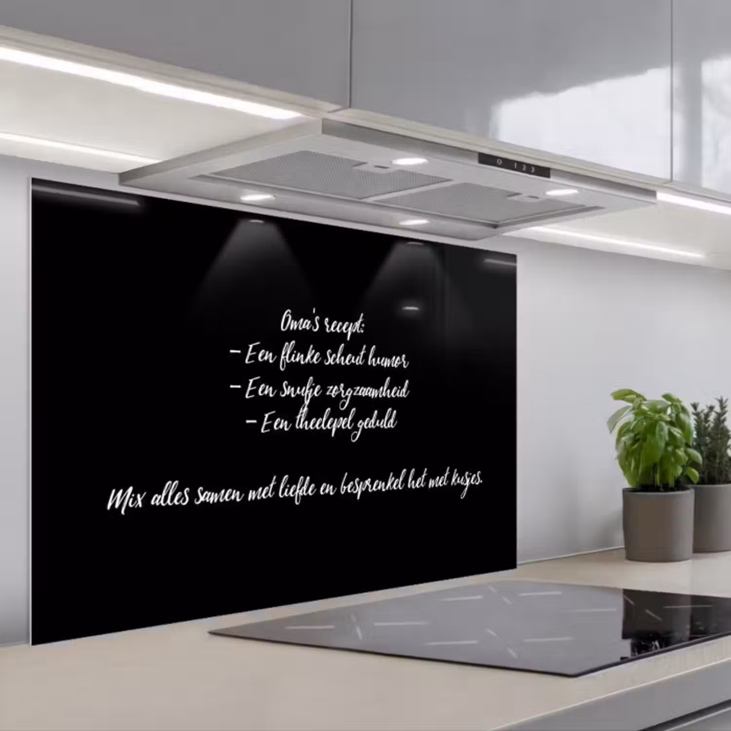 Spatscherm keuken - Oma's recept - Koken - Quotes - Spreuken - Oma