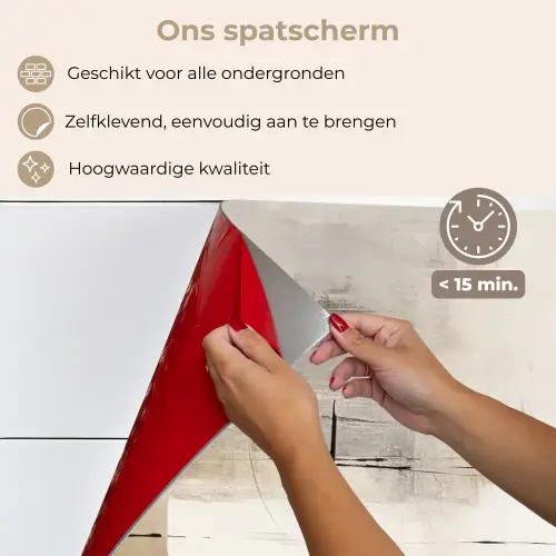 Abstract - Kunst - Grijs keuken achterwand spatscherm klein -spatscherm_NL