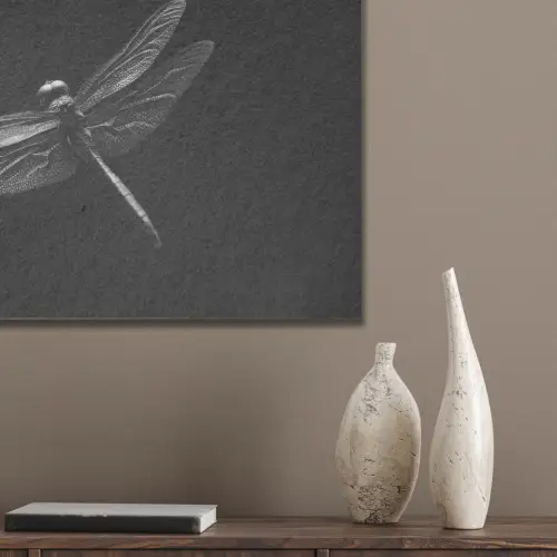 Libelle - Dieren - Zwart - Insect PET vilt klein -sfeer6_closeup