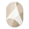 Vloeiende vlakken - Harmonieus - Golvend Wandcirkel Ovaal Forex klein -3d