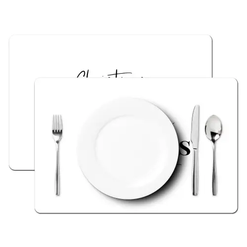 Kerst quote - Winter - Christmas calories - Wit Placemat vinyl groot -zzsfeer2_Kitchenyeah-website