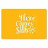 Geel - Blauw - Here comes the sun Placemat vinyl groot -zzsfeer1_Kitchenyeah-website