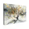 Boom - Modern - Abstract - Goud - Zwart - Wit canvas 2cm klein -z3d