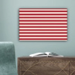 Strepen - Patroon - Rood canvas 2cm klein 34 -sfeer4
