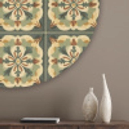 Ornament - Patroon - Groen Akoestische PET Vilt - Rond klein 838 -sfeer5_closeup