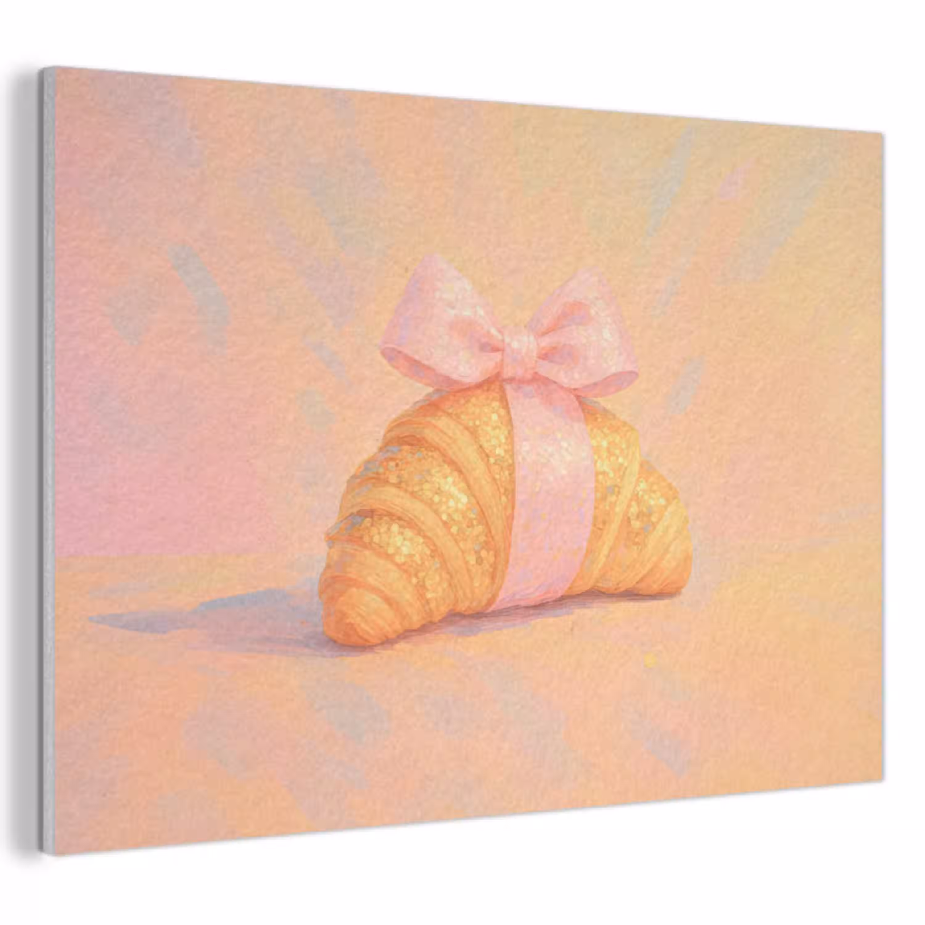 Croissant - Strik - Roze PET vilt klein -3d
