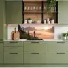 Zonlicht - Mist - Bergen - Bomen keuken achterwand 2 middel -sfeer3