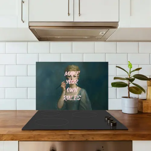 Klassiek - Sierlijk - Roze keuken achterwand spatscherm klein -sfeer2