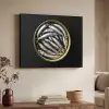 Sardines - Vissen - Rond - Zwart Textielframe - compleet frame klein -sfeer3
