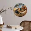 Kat - Kerst - Winter - Dier Wandcirkel behangsticker klein -sfeer3