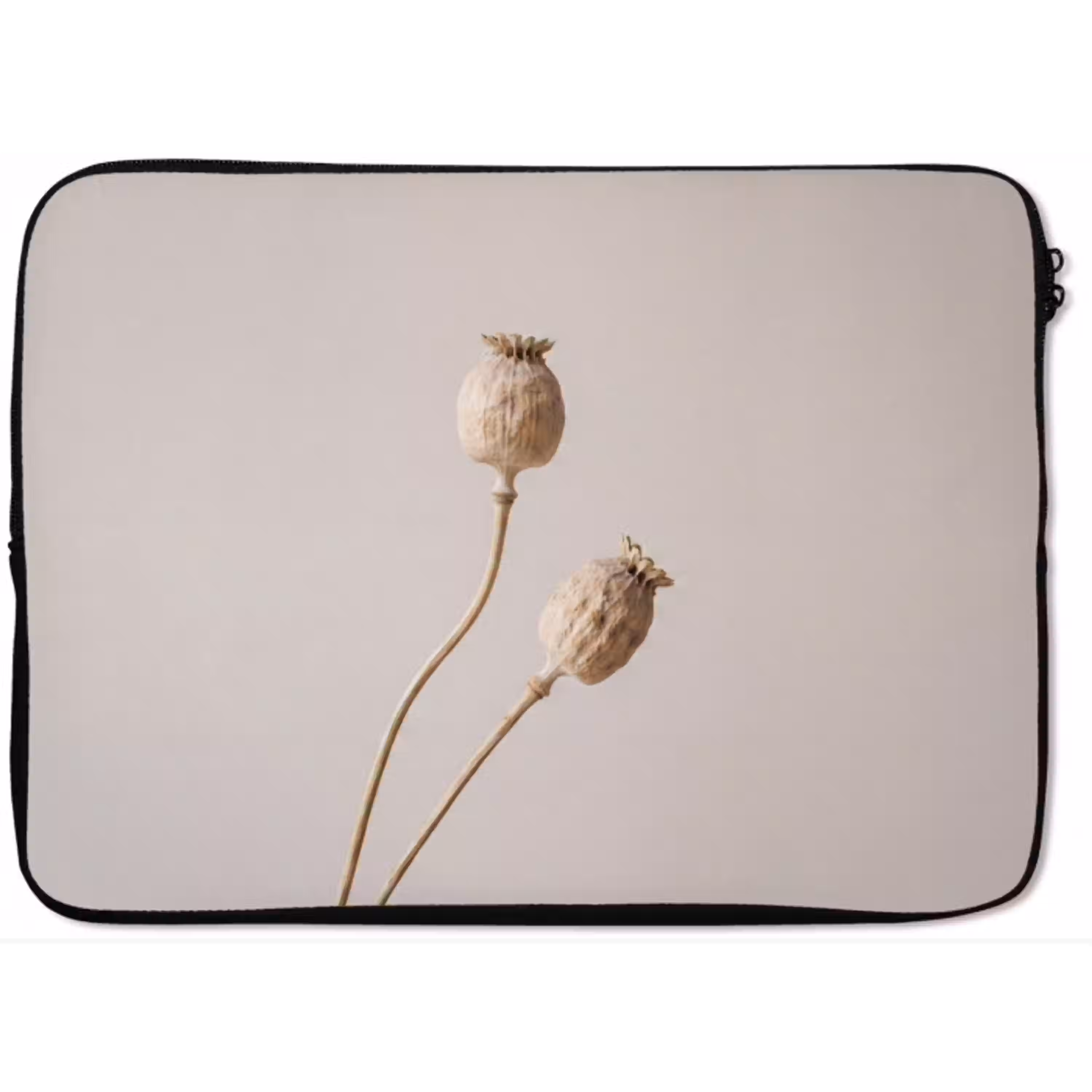 Papaverbollen - Droogbloemen - Minimalistisch - Beige - Rustig laptophoes neopreen klein -zkaufland3dotto