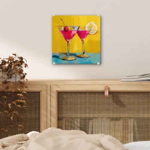 Glazen - Cocktail - Citroen - Kers plexiglas 5mm klein -sfeer4