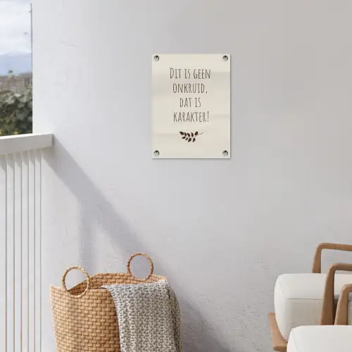 Bruin - Minimalistisch - Quote - Zomer tuinposter los doek klein -sfeer8