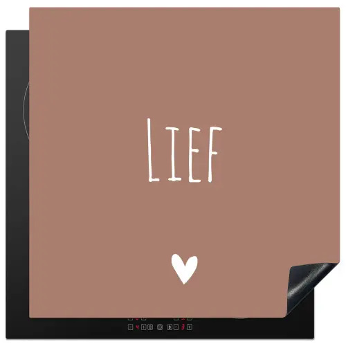 Spreuken - Lief - Quotes Inductie beschermer vinyl 3mm middel -3d