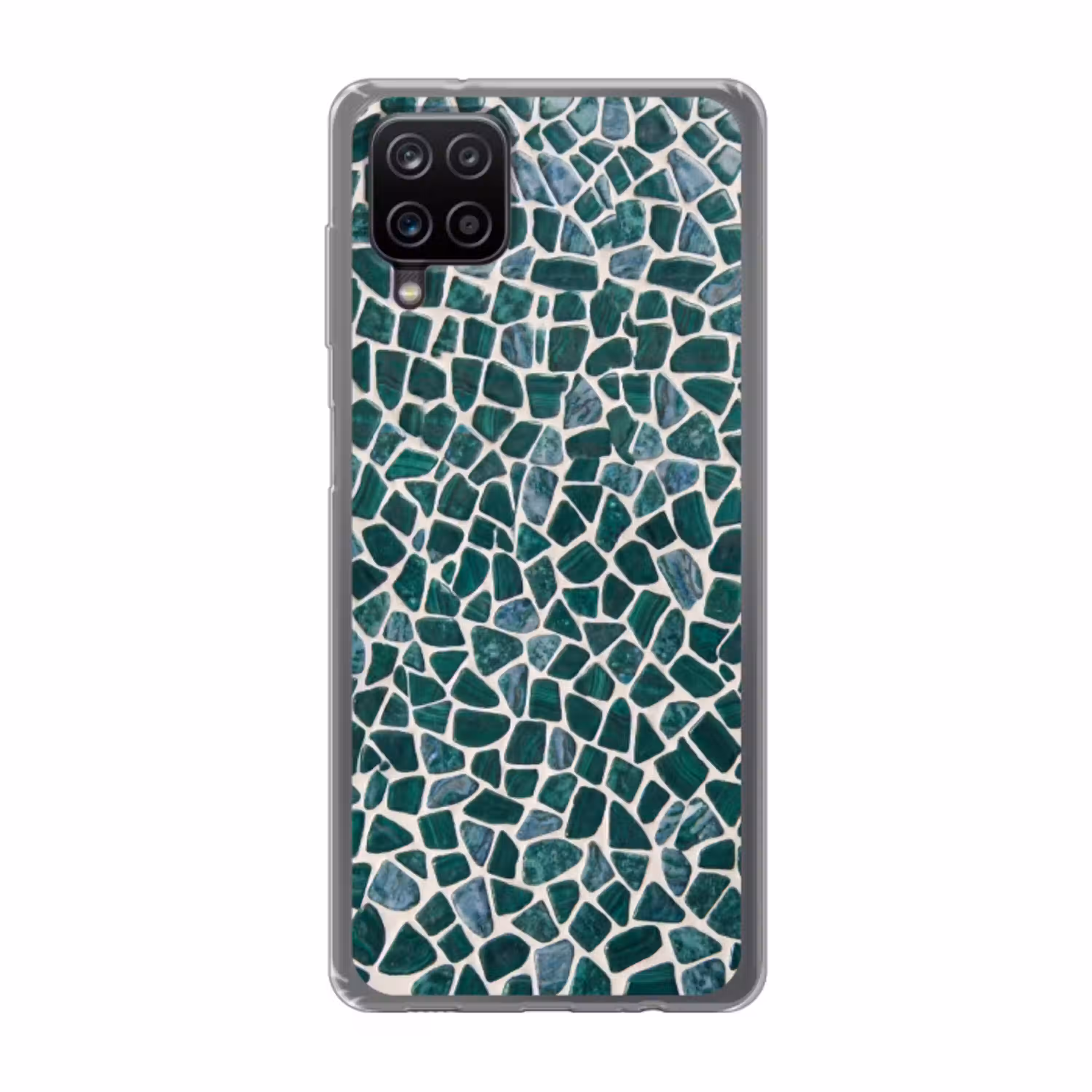 Textuur - Steen - Groen - Abstract - Patroon Telefoonhoesje Samsung Galaxy A12 klein -3d