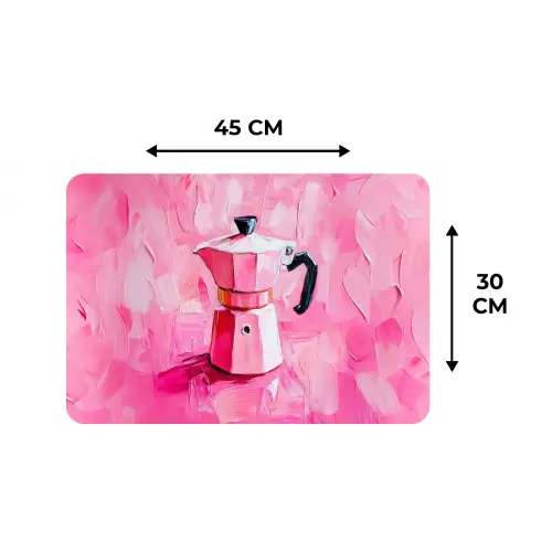 Roze - Verf - Coffee Placemat vinyl groot -specs