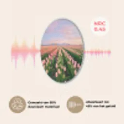 Tulpen - Landschap - Roze Akoestische PET Vilt - Rond klein -USP_NL