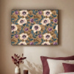 Floraal - Stilleven - Kleurrijk Textielframe zwart klein 947 -sfeer1