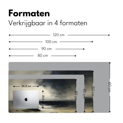 Zee - Rotsen - Storm Muismat XXL klein -sfeer5