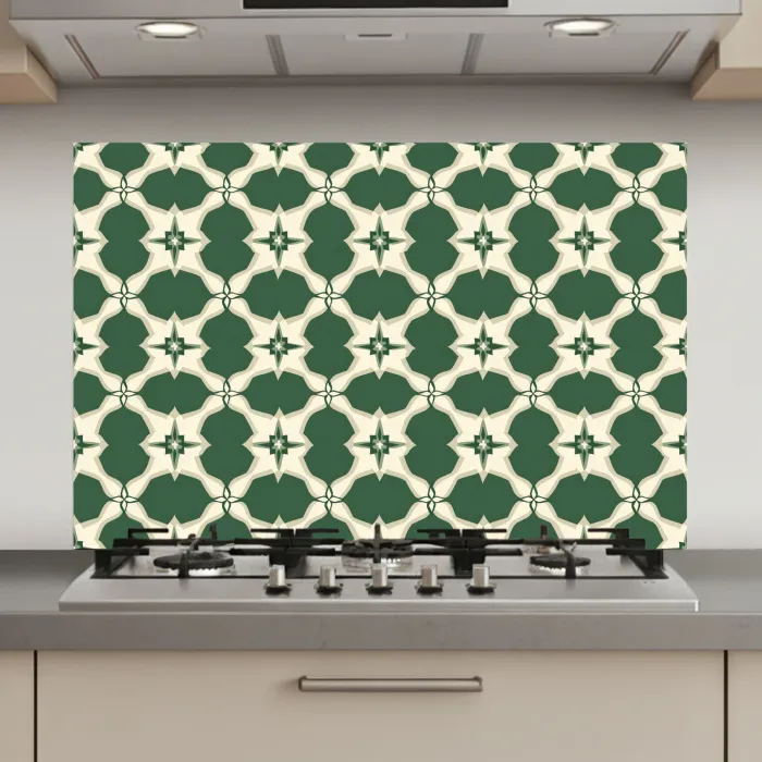 Tegel - Klassiek - Groen keuken achterwand spatscherm klein 900 -3d_website