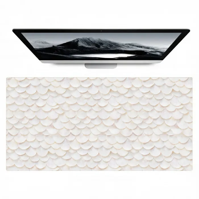 Schubben - Wit - Elegant Muismat XXL klein 681 -zzz3d