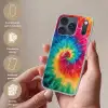 Regenboog - Tie dye - Kleurrijk - Blauw Telefoonhoesje iPhone 17 Pro klein -sfeer3_NL