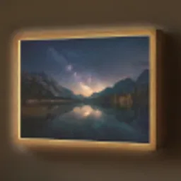 Kristalhelder meer - Bergen - Bergen Light Box met batterij (Wandlamp) middel -z3d_website