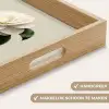 Cameliabloem - Wit - Groen Dienblad Rechthoek middel -USP_HandgreepNL