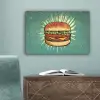Hamburger - Illustratie - Sla - Kaas canvas 2cm klein -sfeer4