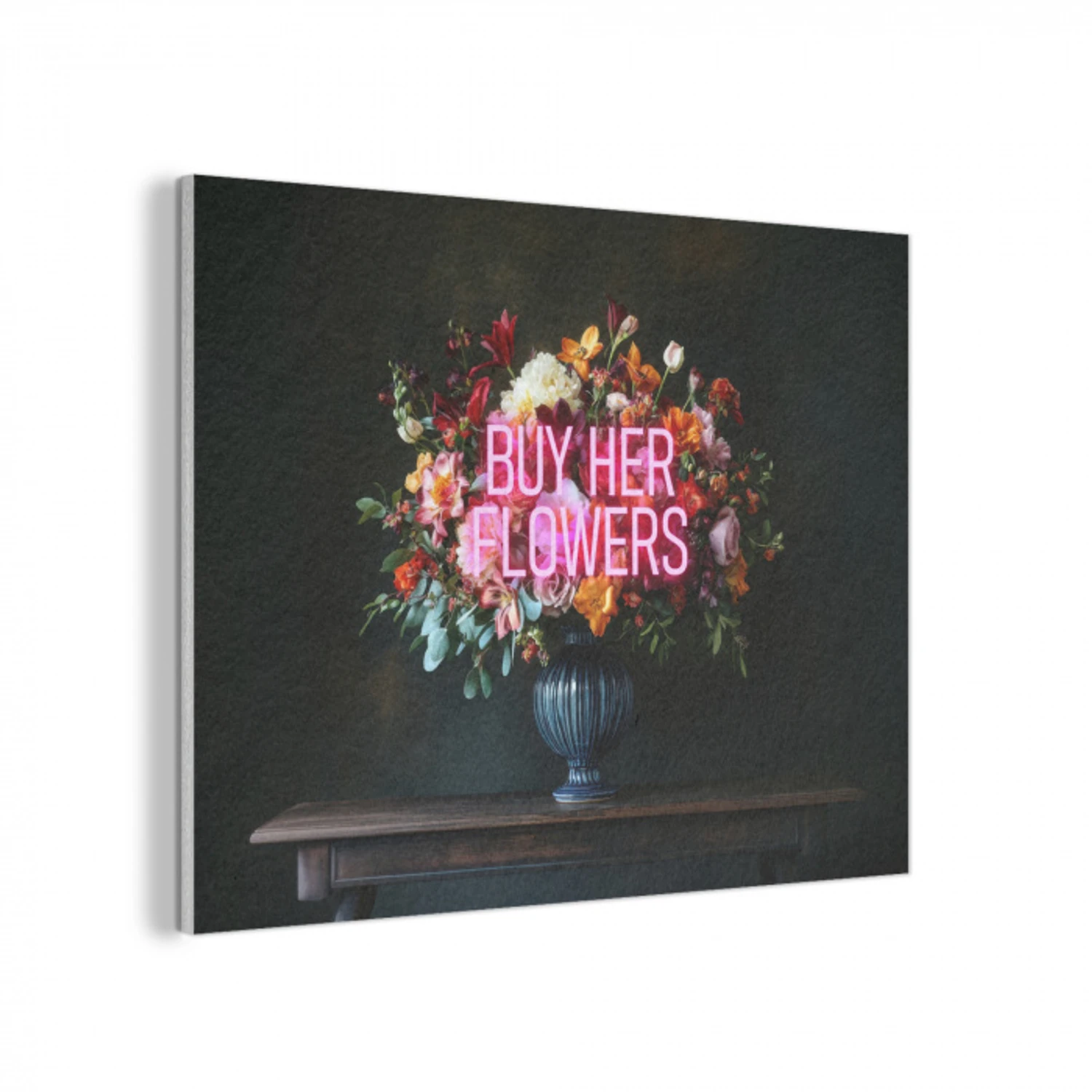 Quote - Bloemen - Vaas - Neon PET vilt klein -3d