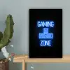 Gaming - Tekst - Gaming zone - Neon - Blauw canvas 2cm klein -sfeer4