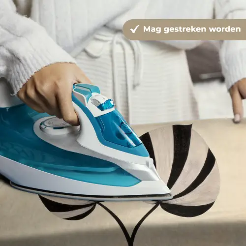 Bladeren - Gestreept - Stengel - Beige Wandkleed katoen klein -sfeer9